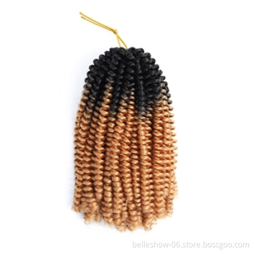 Hot sell 8'  spring twist  wholesale Synthetic spring twist blue spring twist hair